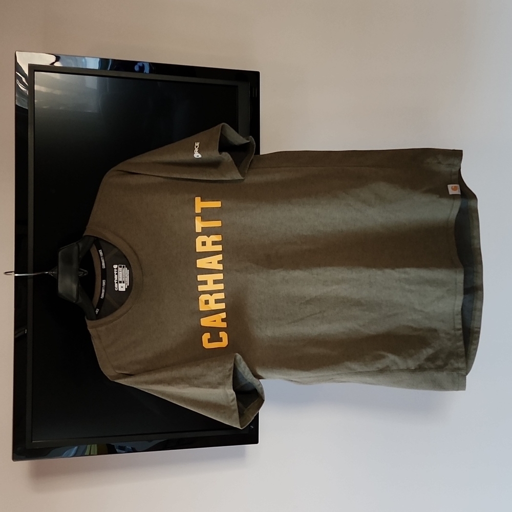 MENS Carhartt Force t-shirt in M Relaxed Fit. KHAKI GREEN.
